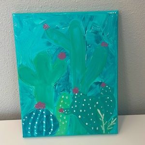 Cactus on canvas 8x10”